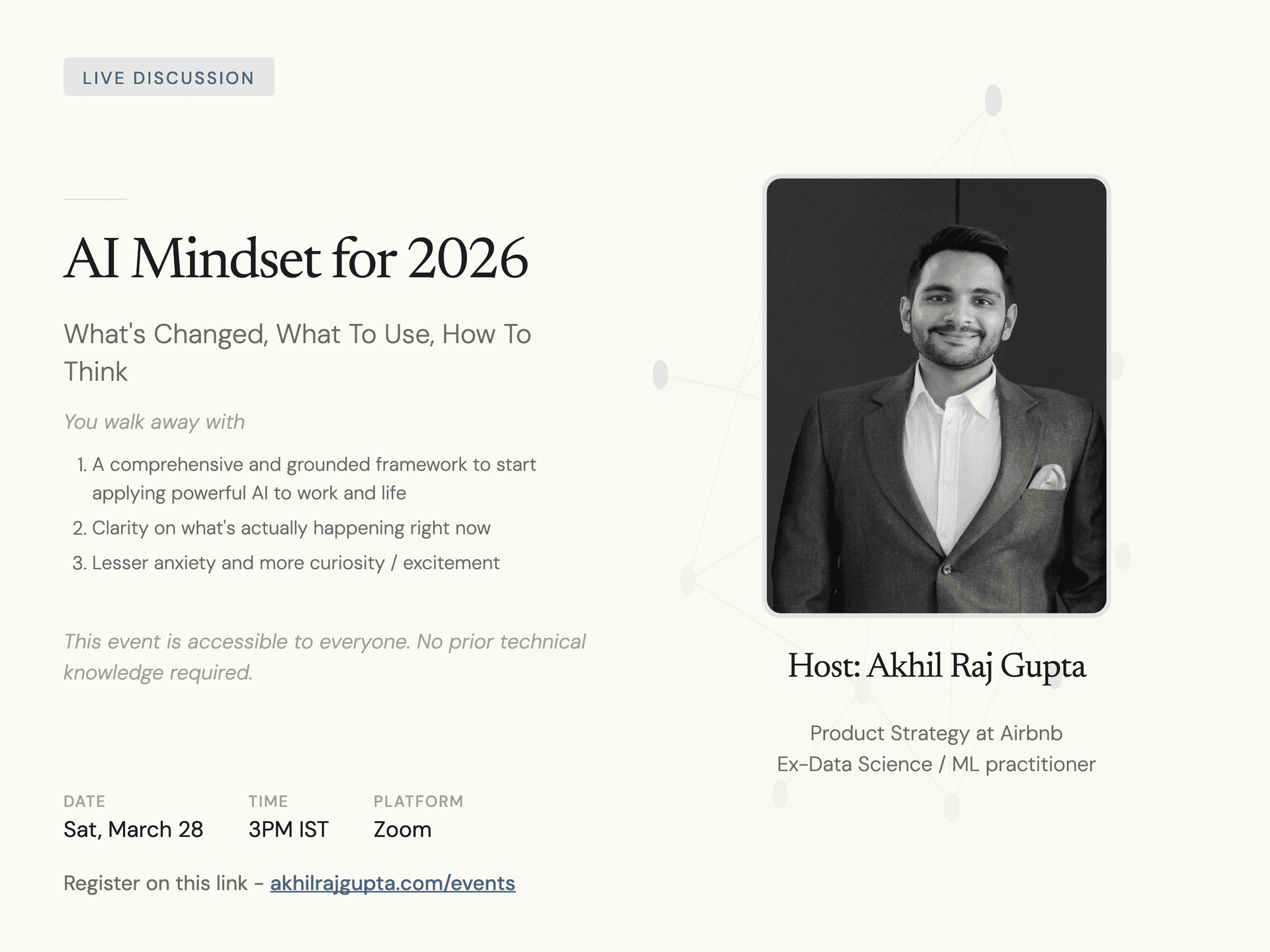 AI Mindset for 2026 — Live Discussion poster